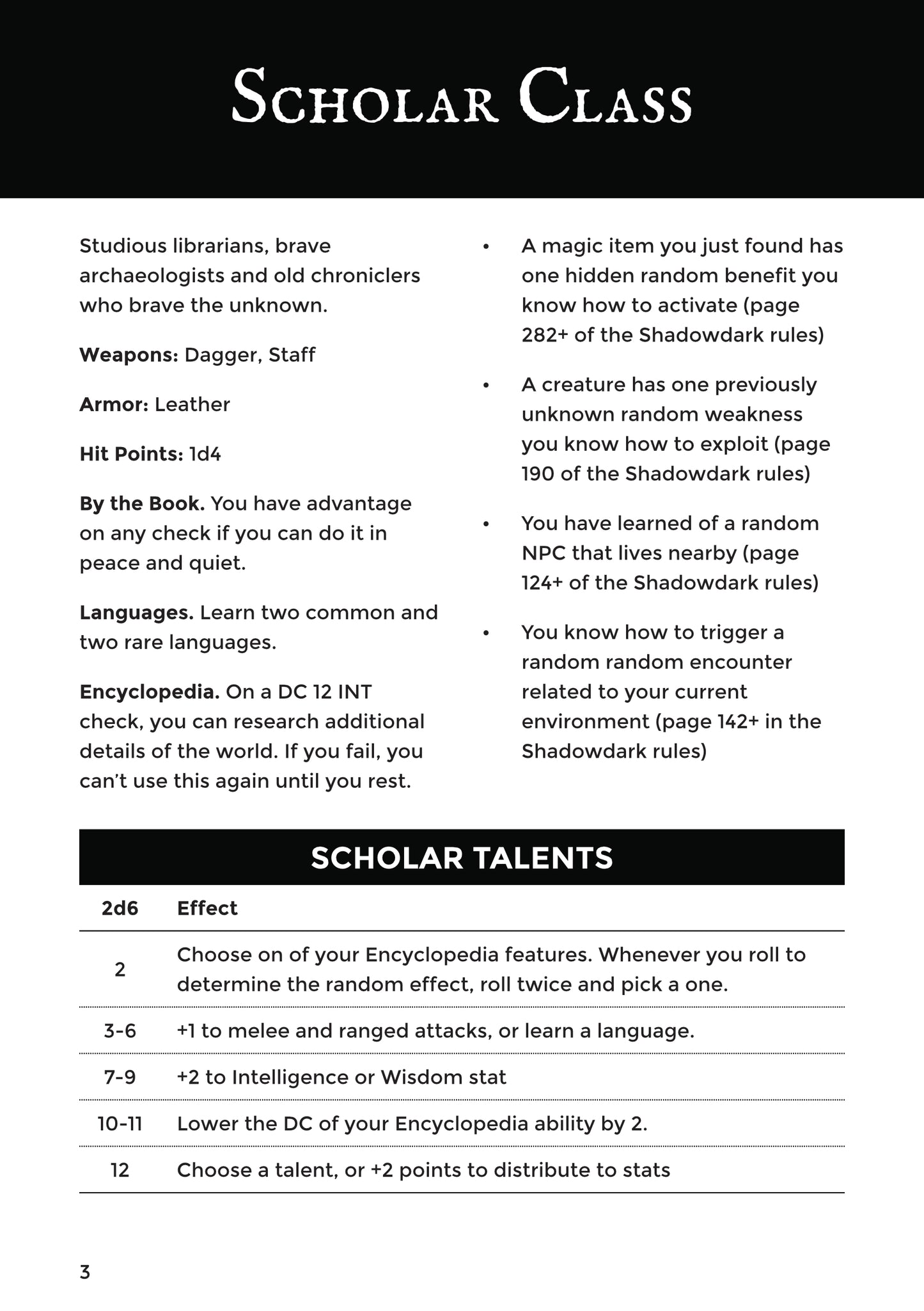 The Scholar Class